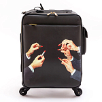Чемодан дорожный SELETTI Travel Kit Trolley Lipstick Black варинант исполнения - 1 | Loft Concept во Владивостоке