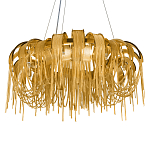 Люстра круглая подвесная с металлическими дугами и длинными цепочками 80 см Atlantis Chain варинант исполнения - 15 | Loft Concept во Владивостоке