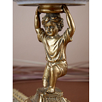 Чаша с цветочным орнаментом на ножке в виде бронзового ангела Eden Garden варинант исполнения - 9 | Loft Concept во Владивостоке