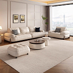 Пуф кожаный с каркасом из массива дерева Furniture Medieval варинант исполнения - 1 | Loft Concept во Владивостоке