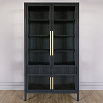 Витрина Primo со стеклянными фасадами и 2 ящиками Черный дуб варинант исполнения - 1 | Loft Concept во Владивостоке