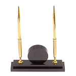 Часы настольные с двумя ручками из натурального камня Stone Clock варинант исполнения - 3 | Loft Concept во Владивостоке