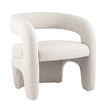 Кресло дизайнерское для лаунж зоны жемчужного цвета Pearl Lounge варинант исполнения - 10 | Loft Concept во Владивостоке