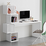 Стол письменный белый с 4-мя открытыми полками BALANCE WHITE варинант исполнения - 2 | Loft Concept во Владивостоке