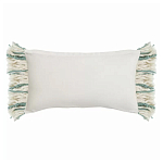 Чехол на подушку мятного цвета с бахромой и объемным узором Ethnic mix варинант исполнения - 4 | Loft Concept во Владивостоке
