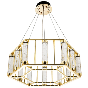 Люстра в форме шестиугольника с хрустальным декором Agace Crystal Chandelier