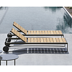 Шезлонг на металлическом каркасе с регулируемой спинкой GUELL Sunbed варинант исполнения - 3 | Loft Concept во Владивостоке