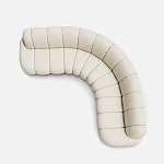 Диван Limoges полукруглой формы с обивкой букле молочного цвета варинант исполнения - 2 | Loft Concept во Владивостоке