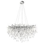 Люстра подвесная с прозрачными стеклянными подвесками в форме капель Диаметр 80 см Droplet Chandelier варинант исполнения - 2 | Loft Concept во Владивостоке