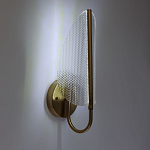 Бра с изогнутым рельефным плафоном Textured Glass варинант исполнения - 2 | Loft Concept во Владивостоке