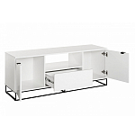 ТВ-тумба белая с  2-мя дверцами и ящиком Strict Lines варинант исполнения - 3 | Loft Concept во Владивостоке