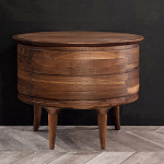 Прикроватный столик из дерева с 2-мя ящиками Moon Walnut Furniture варинант исполнения - 8 | Loft Concept во Владивостоке