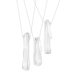 Подвесной светильник белого цвета с 3-мя изогнутыми плафонами Flow Loop варинант исполнения - 1 | Loft Concept во Владивостоке