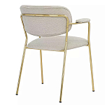 Стул Singer Chair с подлокотниками серый на золотистых ножках варинант исполнения - 3 | Loft Concept во Владивостоке