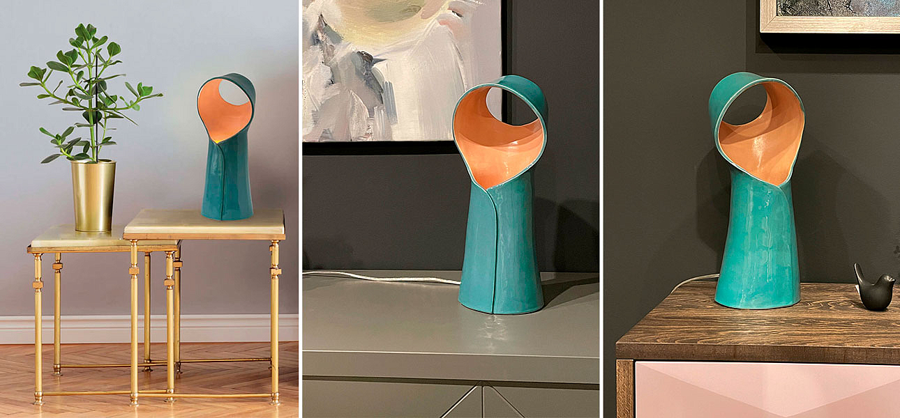Настольная лампа NUN зелёная Настольная лампа NUN зелёная - Loft-Concept во Владивостоке
