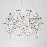 Люстра с каркасом из тонких металлических нитей и хрустальными подвесками Crystal Metal Threads Chandelier 60 варинант исполнения - 5 | Loft Concept во Владивостоке
