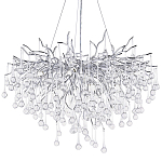 Люстра с хрустальными подвесками капли серебро Droplet Silver Chandelier 15 варинант исполнения - 1 | Loft Concept во Владивостоке