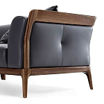 Диван двухместный c каркасом из массива дерева Double Sofa Made of Walnut Wood варинант исполнения - 1 | Loft Concept во Владивостоке