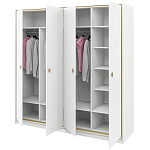 Шкаф белый четырёхдверный для одежды Antique Order варинант исполнения - 3 | Loft Concept во Владивостоке