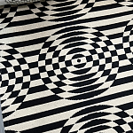 Мебельная ткань Жаккард черно-белый принт 145 см T3-78 варинант исполнения - 1 | Loft Concept во Владивостоке