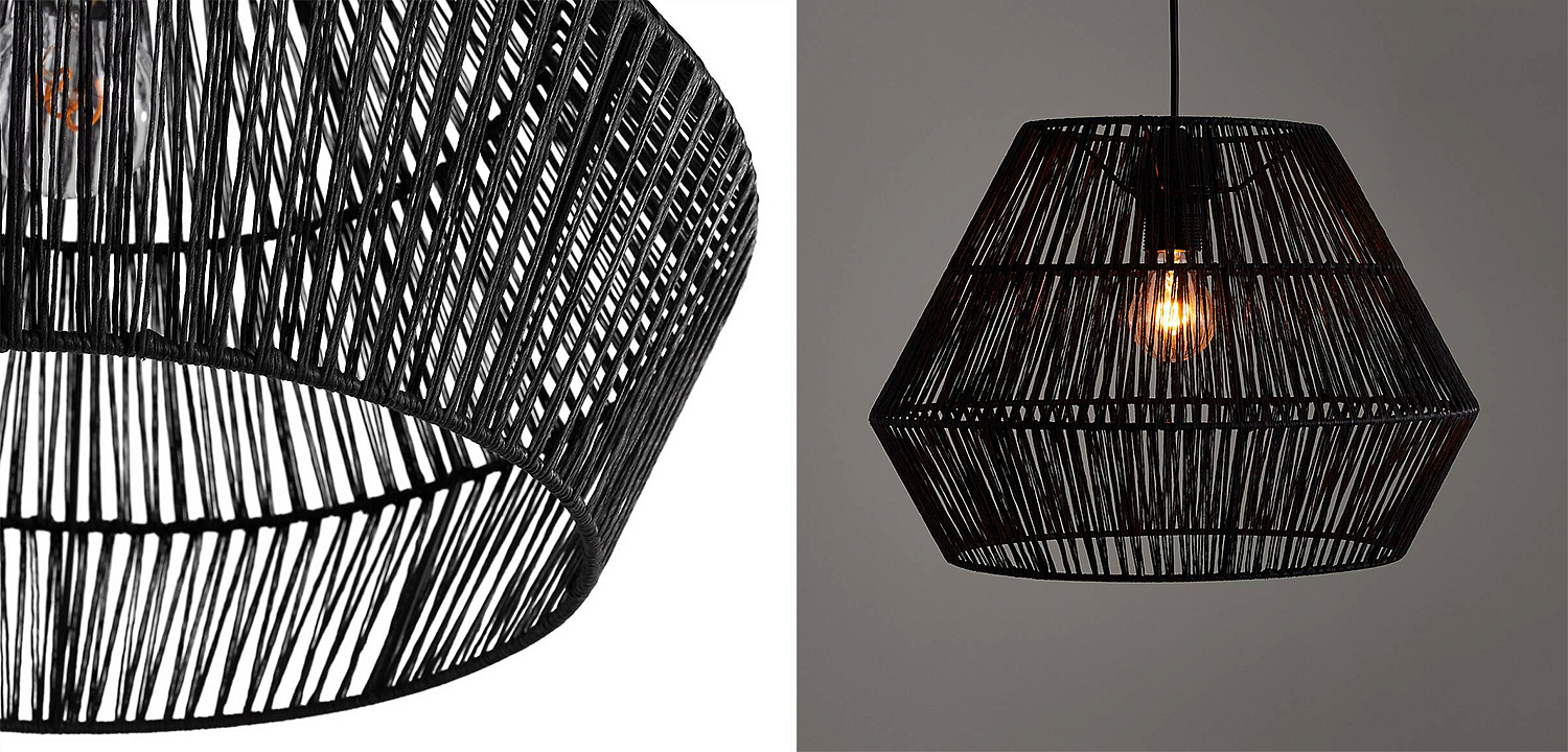 Подвесной светильник Signe Wicker Hemp Black Подвесной светильник Signe Wicker Hemp Black - Loft-Concept во Владивостоке