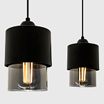 Подвесной светильник с 2-мя плафонами из дымчатого стекла Volta Flos Duo Hanging Lamp варинант исполнения - 3 | Loft Concept во Владивостоке