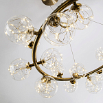 Дизайнерская кольцевая люстра с гирляндой внутри стеклянных сферических плафонов Iona Garland Chandelier 25 варинант исполнения - 4 | Loft Concept во Владивостоке