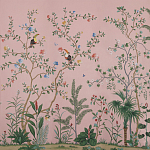 Обои ручная роспись Amazonia Florence Pink dyed silk варинант исполнения - 2 | Loft Concept во Владивостоке