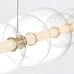 Подвесной светильник линейный с прозрачными стеклянными шарами разного диаметра Eurofase варинант исполнения - 15 | Loft Concept во Владивостоке