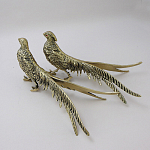 Статуэтка бронзовая пара Фазаны золотые Bronze Birds варинант исполнения - 2 | Loft Concept во Владивостоке