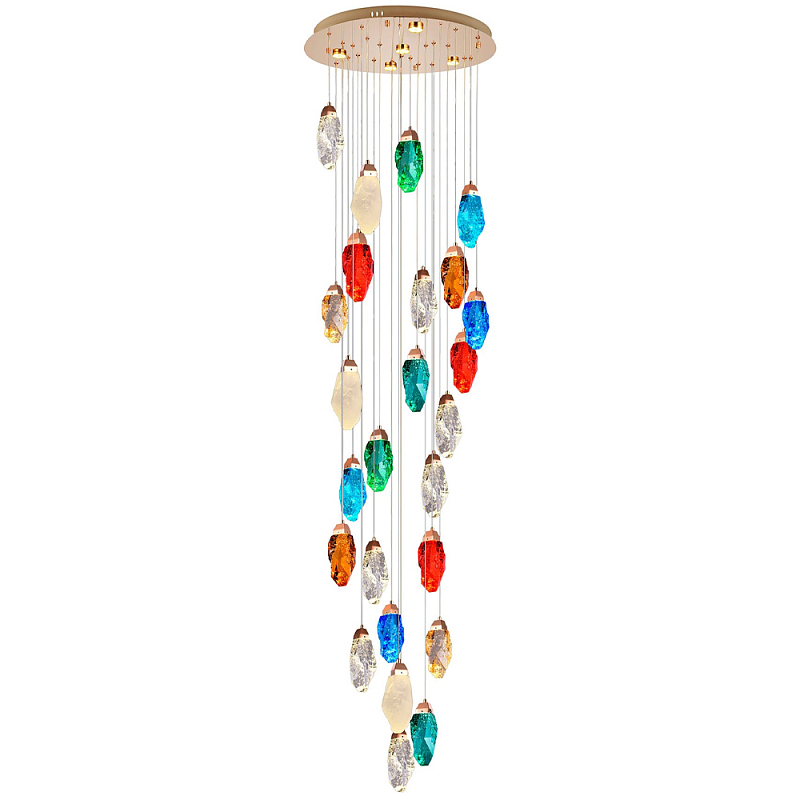 Каскадная люстра с цветными плафонами Soar Colorful Cascade Chandelier Золотой Мульти Каскадная люстра с цветными плафонами Soar Colorful Cascade Chandelier Золотой Мульти во Владивостоке | Loft Concept