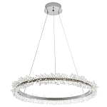 Кольцевая люстра с хрустальным декором Rowan Crystal Ring Chrome Horizontal Chandelier варинант исполнения - 2 | Loft Concept во Владивостоке
