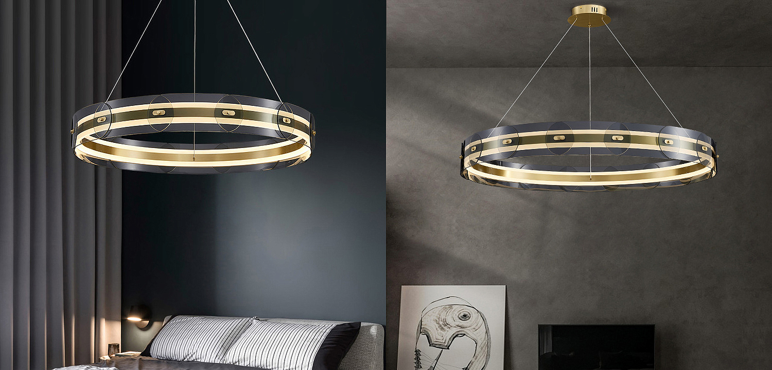 Люстра Gold ring horizontal chandelier Люстра Gold ring horizontal chandelier - Loft-Concept во Владивостоке