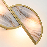 Бра с двумя полукруглыми плафонами из искусственного алебастра в бронзовой оправе Marbella варинант исполнения - 5 | Loft Concept во Владивостоке