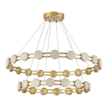 Люстра двухъярусная с круглыми светодиодными источниками света Maxine Light варинант исполнения - 7 | Loft Concept во Владивостоке