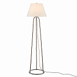 Торшер с конусовидным тканевым абажуром и фактурным каркасом Industrial Profile варинант исполнения - 1 | Loft Concept во Владивостоке