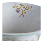 Ваза высокая из фарфора на бронзовом основании Turquoise Blooming Garden варинант исполнения - 4 | Loft Concept во Владивостоке