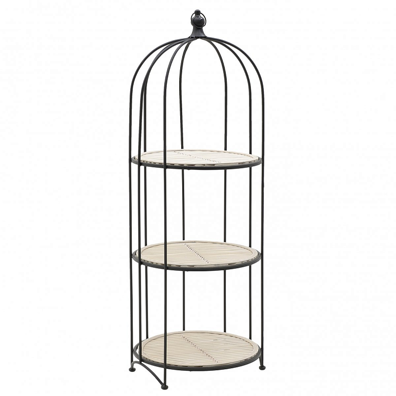 Стеллаж Cage Rack Circle Черный Бежевый Стеллаж Cage Rack Circle Черный Бежевый во Владивостоке | Loft Concept