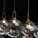 Люстра с 7-ю плафонами из прозрачного стекла в форме шара Orb Cascade  варинант исполнения - 7 | Loft Concept во Владивостоке