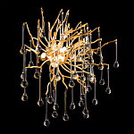 Бра с лучеобразным основанием и подвесками из прозрачного стекла в виде длинных капель Droplet Chandelier варинант исполнения - 4 | Loft Concept во Владивостоке