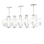 Люстра прямоугольной формы с 12-ю цилиндрическими плафонами из стекла Laurent варинант исполнения - 4 | Loft Concept во Владивостоке