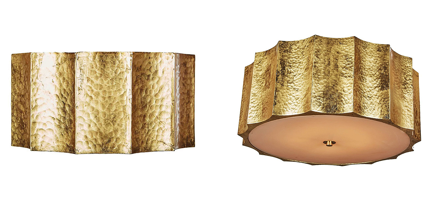 Потолочный светильник Grooved Gold Drum Потолочный светильник Grooved Gold Drum - Loft-Concept во Владивостоке