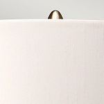 Настольная лампа с шарообразным прозрачным основанием из цветного переработанного стекла и белым цилиндрическим абажуром Elstead Lighting варинант исполнения - 3 | Loft Concept во Владивостоке