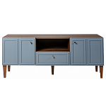 ТВ-тумба серая из массива бука с 2-мя дверками и ящиком Wenge Light варинант исполнения - 2 | Loft Concept во Владивостоке