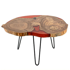 Кофейный стол карагач + красная смола