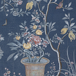 Обои ручная роспись Houghton Dark Blue варинант исполнения - 2 | Loft Concept во Владивостоке