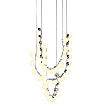Люстра подвесная светодиодная с круглыми плафонами белого цвета PEARLS Suspension 39  варинант исполнения - 1 | Loft Concept во Владивостоке