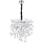 Люстра с хрустальными подвесками капли серебро Droplet Silver Chandelier 5 варинант исполнения - 2 | Loft Concept во Владивостоке