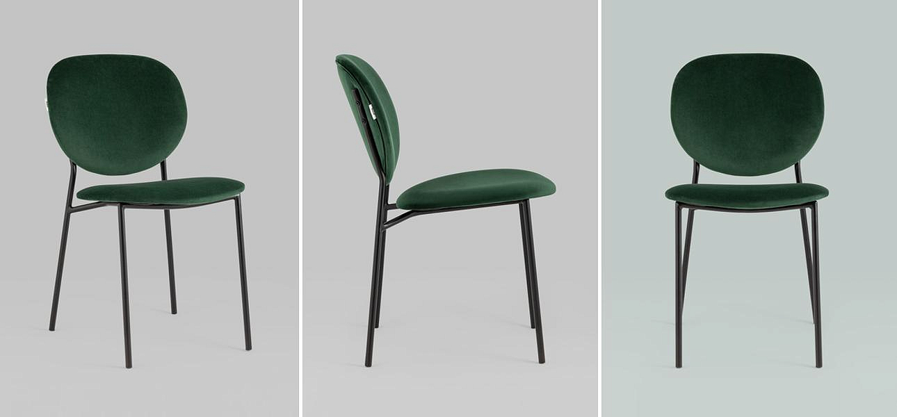 Стул Stanley Chair Зеленый Велюр Стул Stanley Chair Зеленый Велюр - Loft-Concept во Владивостоке