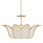 Люстра в форме тюльпана с лепестками из прозрачных стеклянных бусин Hanging Flowers варинант исполнения - 4 | Loft Concept во Владивостоке